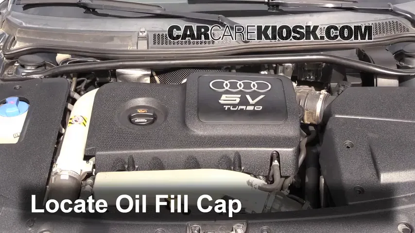 2004 Audi TT Quattro 1.8L 4 Cyl. Turbo Convertible Aceite Agregar aceite
